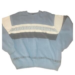 IZOD Mens Sweater Blue Sz XL Casual Cotton